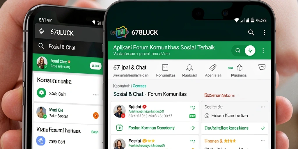 Antarmuka interaktif aplikasi Forum Komunitas 678LUCK.
