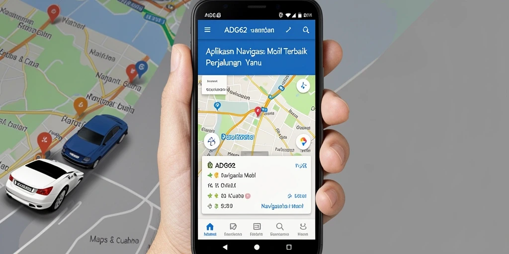 Tampilan antarmuka ADG62 menampilkan petunjuk arah dengan jelas.
