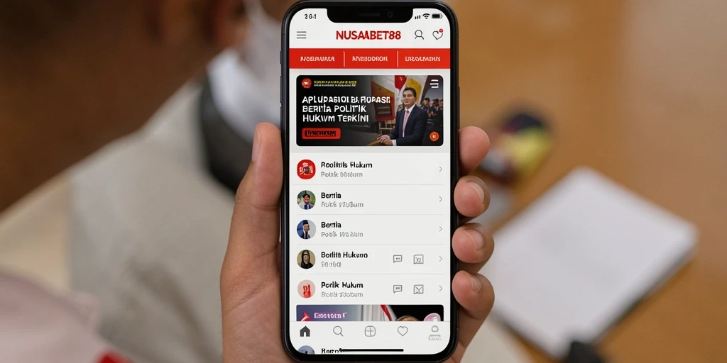 Tampilan antarmuka aplikasi NUSABET88 yang informatif dan menarik.