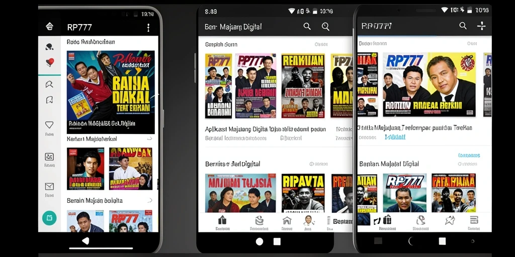 Tampilan antarmuka yang modern dan informatif dari RP777.